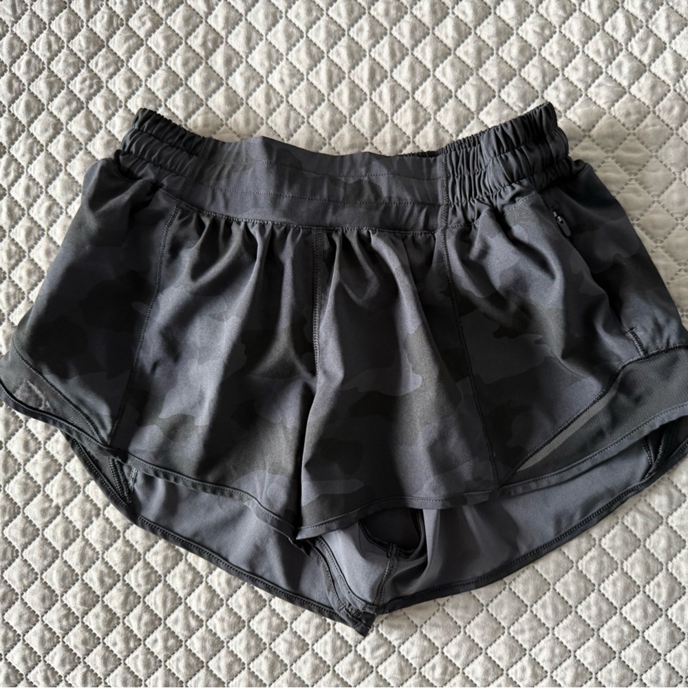lululemon athletica Black Camo Athletic Shorts